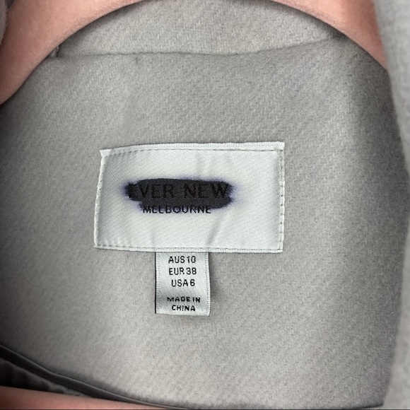 grey double breasted coat - EVERNEW MELBOURNE (H&M) - Picture 4 of 8